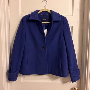 Lands' End Women's Royal Blue Pea Coat